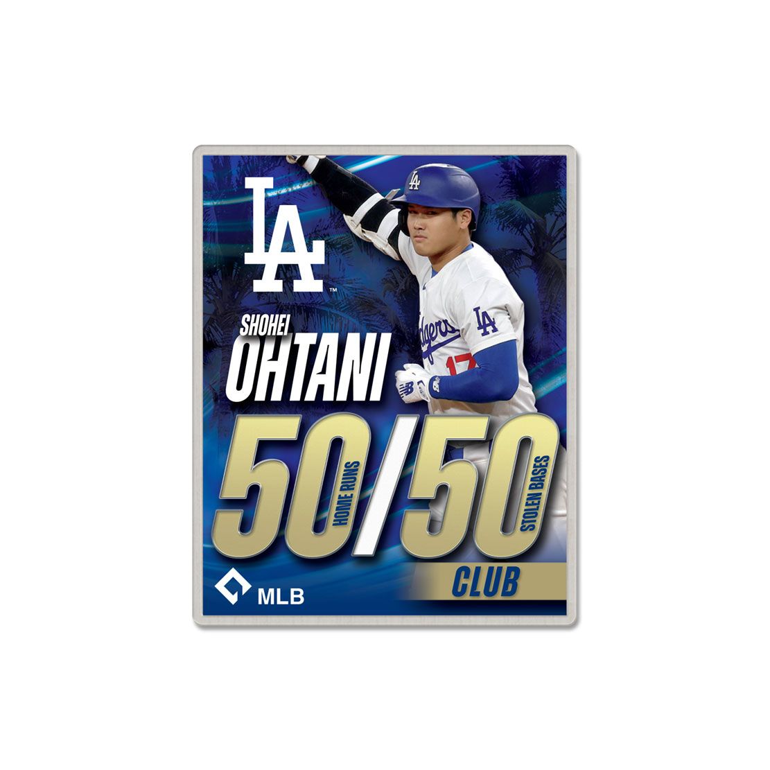 Los Angeles Dodgers Shohei Ohtani Official 50/50 Club MLB Record Trading Pin