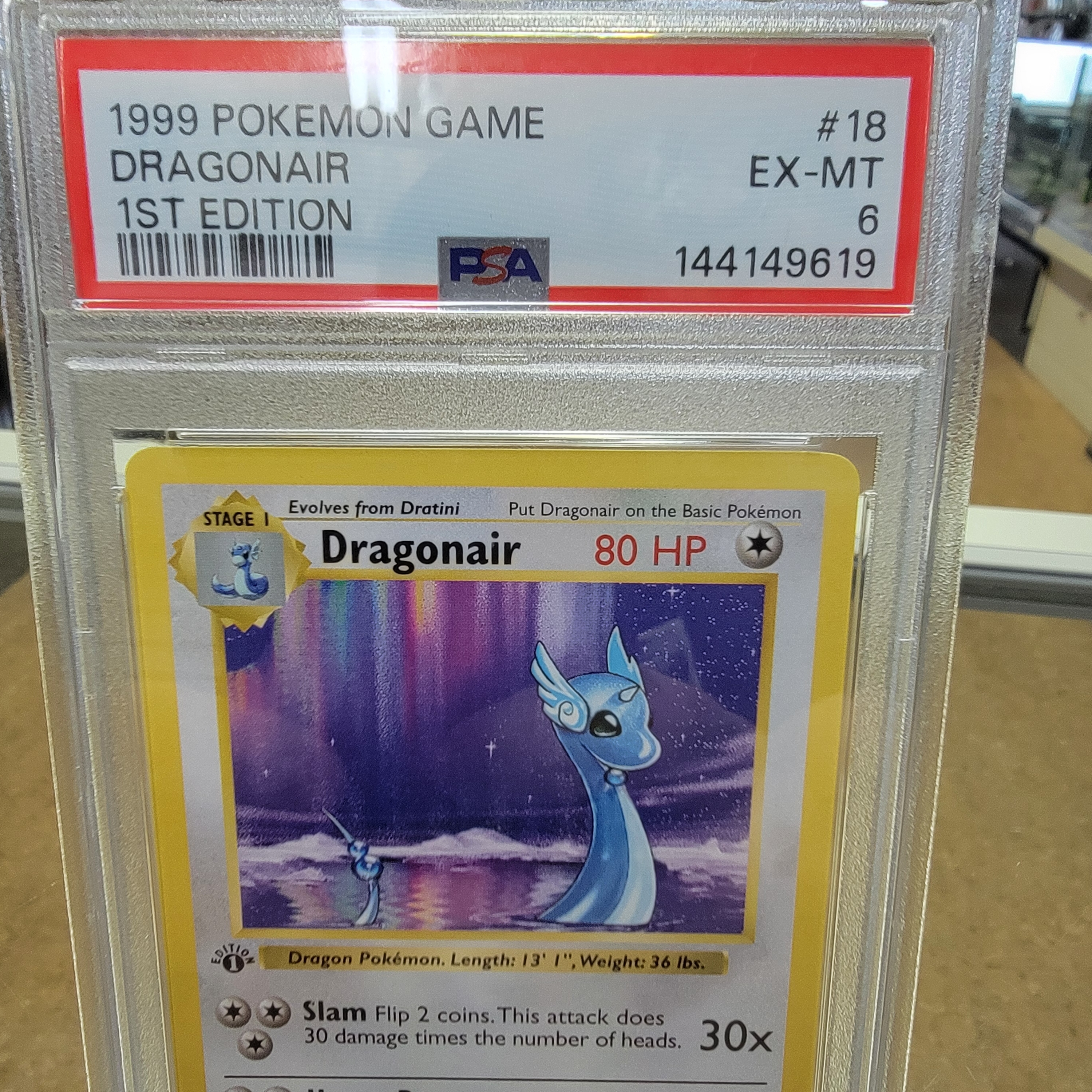 Psa 6 1st Edition Dragonair Base Set Graded Card