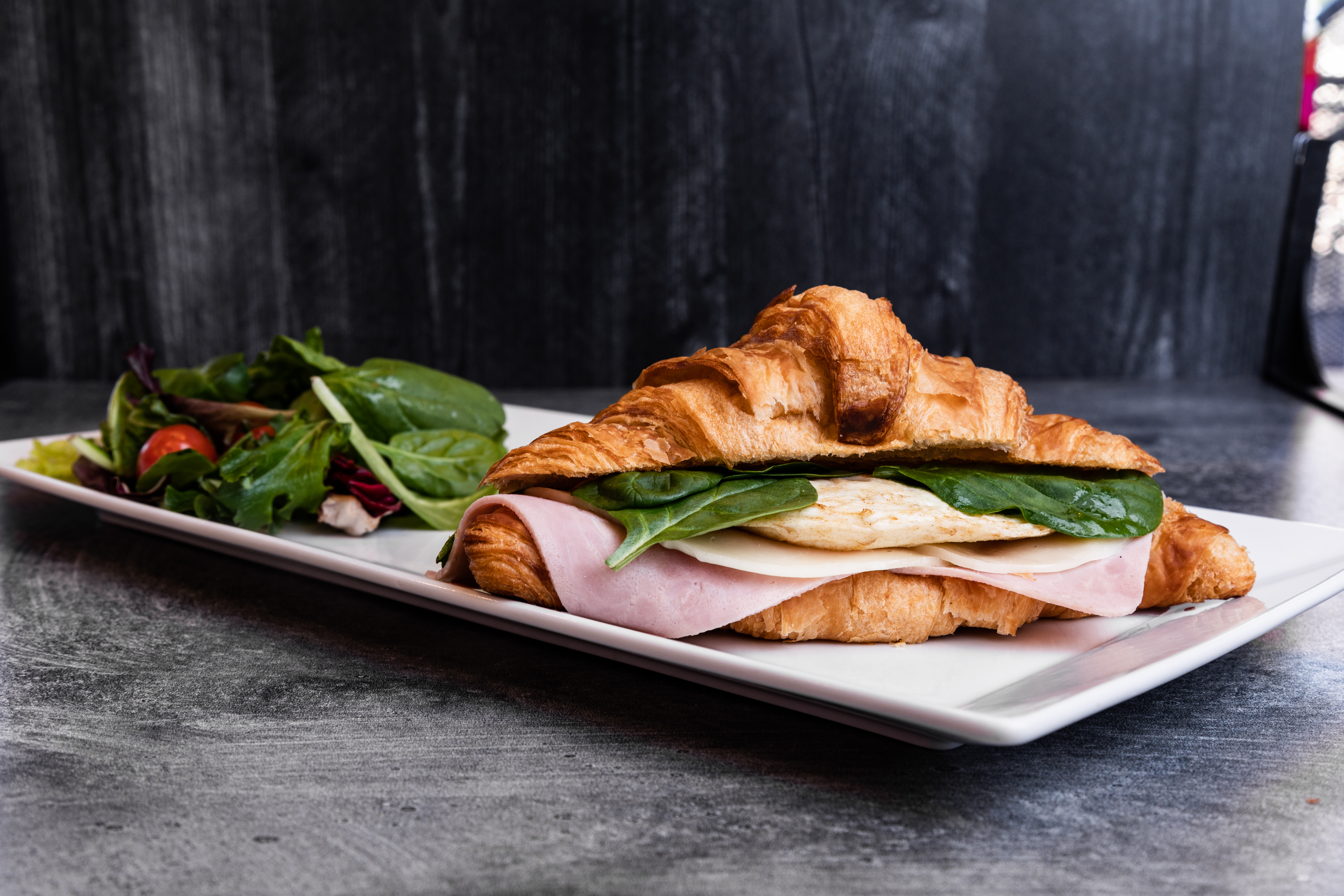 Ham and Cheese Egg Croissant