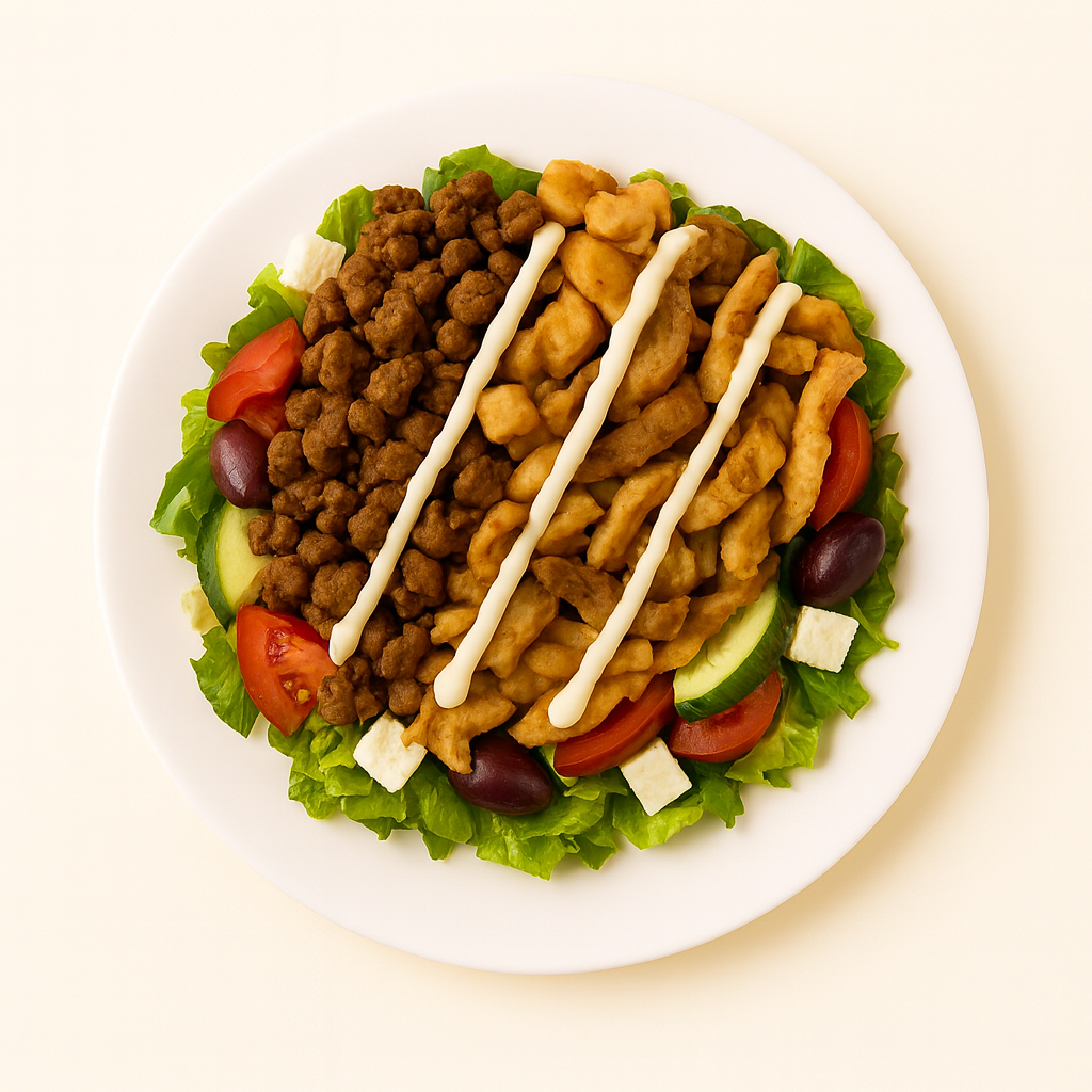 Alley Mix on Salad (Chicken and Lamb)