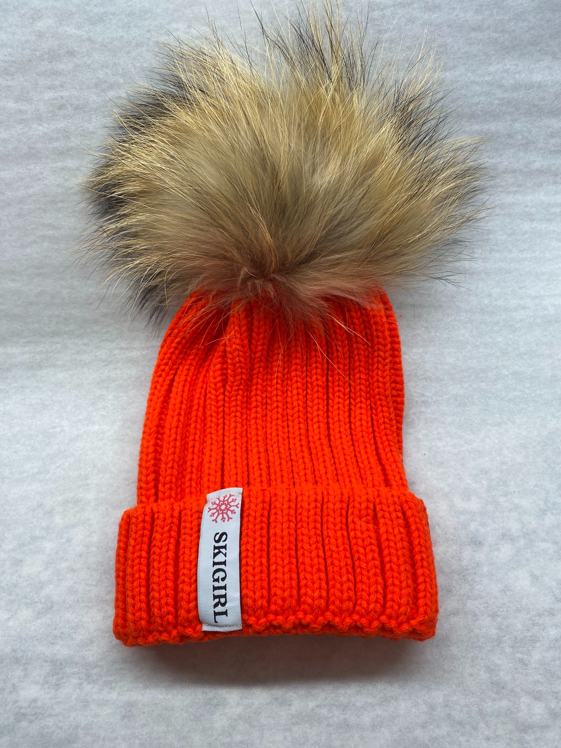 Skigirl Fur Pom Beanie
