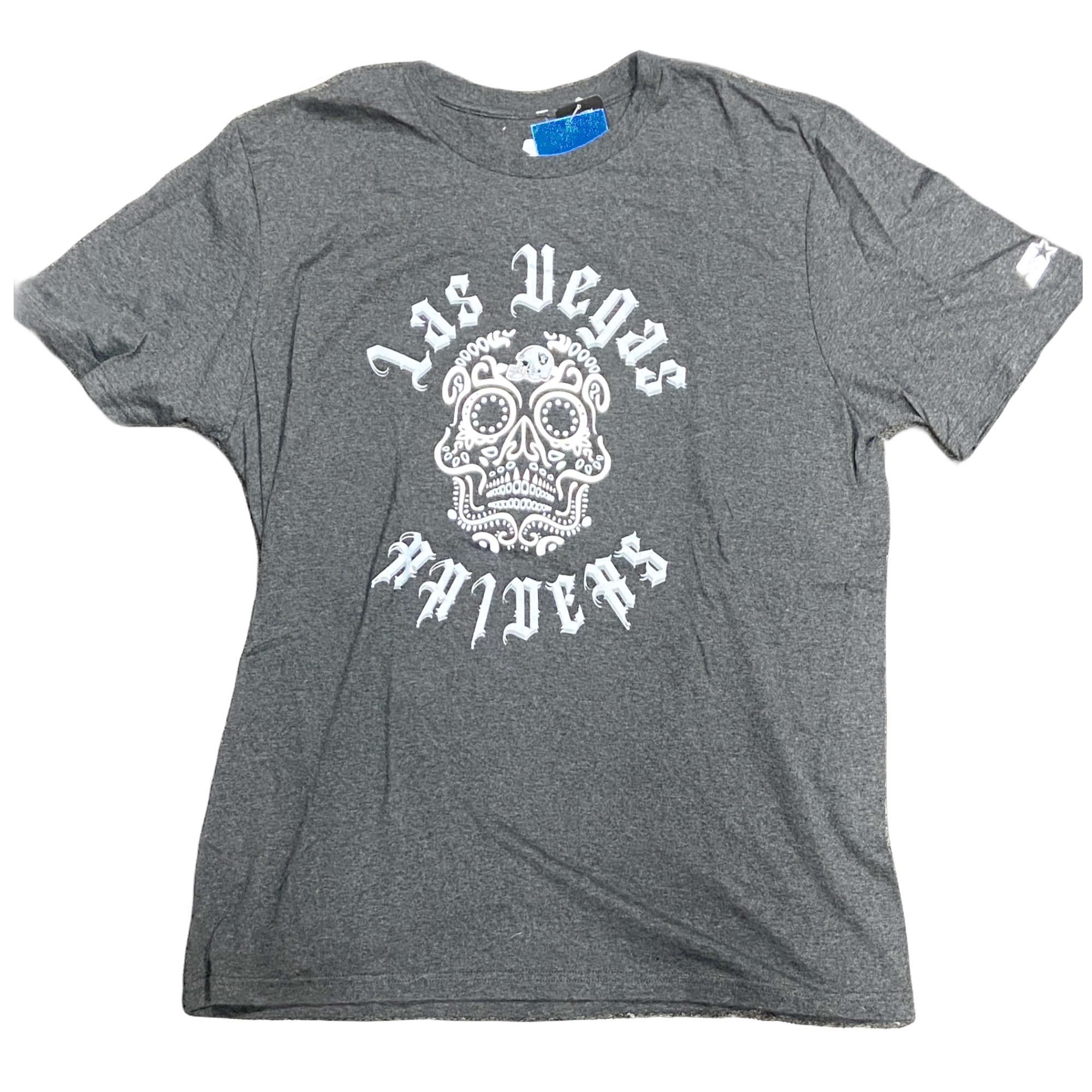 Las Vegas Raiders Charcoal Grey Tri-Blend Starter Skull Shirt