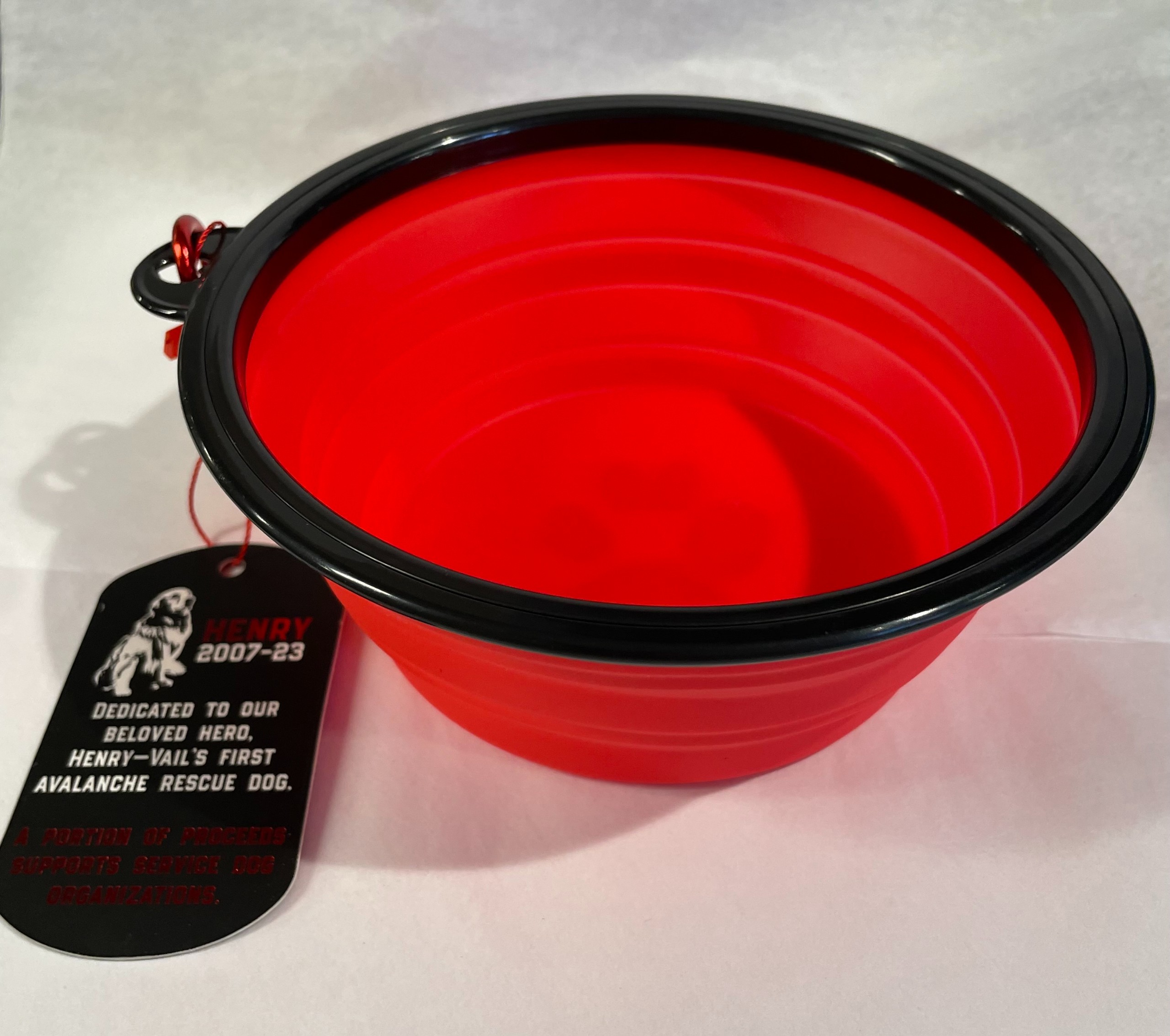 Avy Dog Red Silicone Dog Bowl