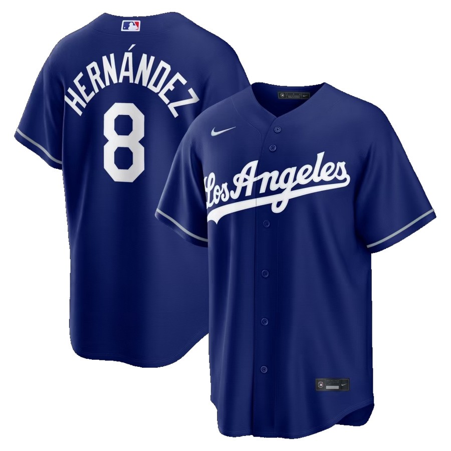 Los Angeles Dodgers Kike Hernandez #8 Nike Alternate Royal Blue Jersey