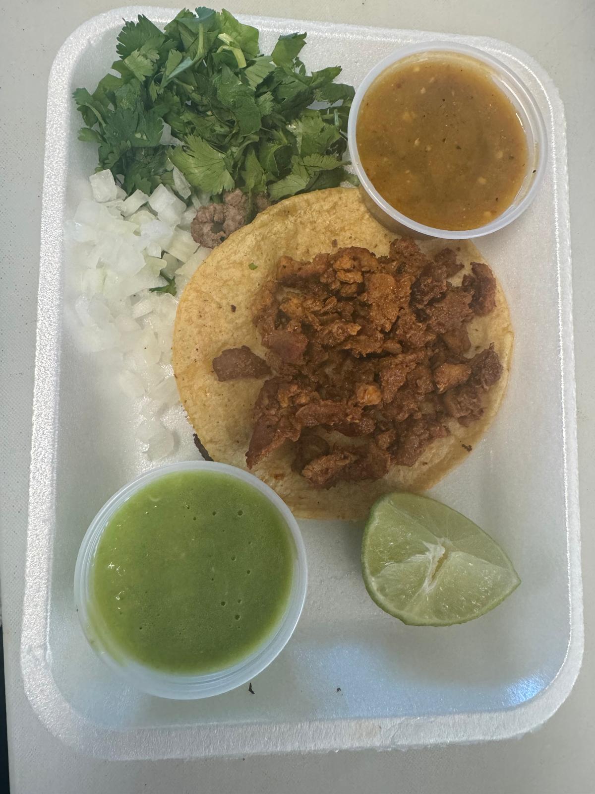 Taco de Tripa -  Beef Guts Taco from Tacos del Valle