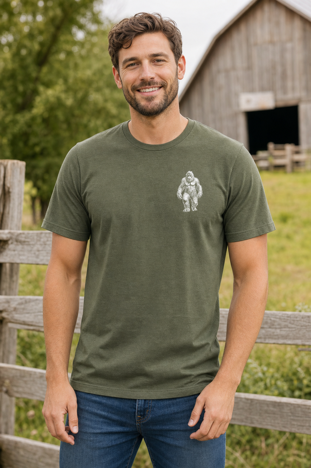 Military Green T-Shirt, Sasquatch Farm apparel