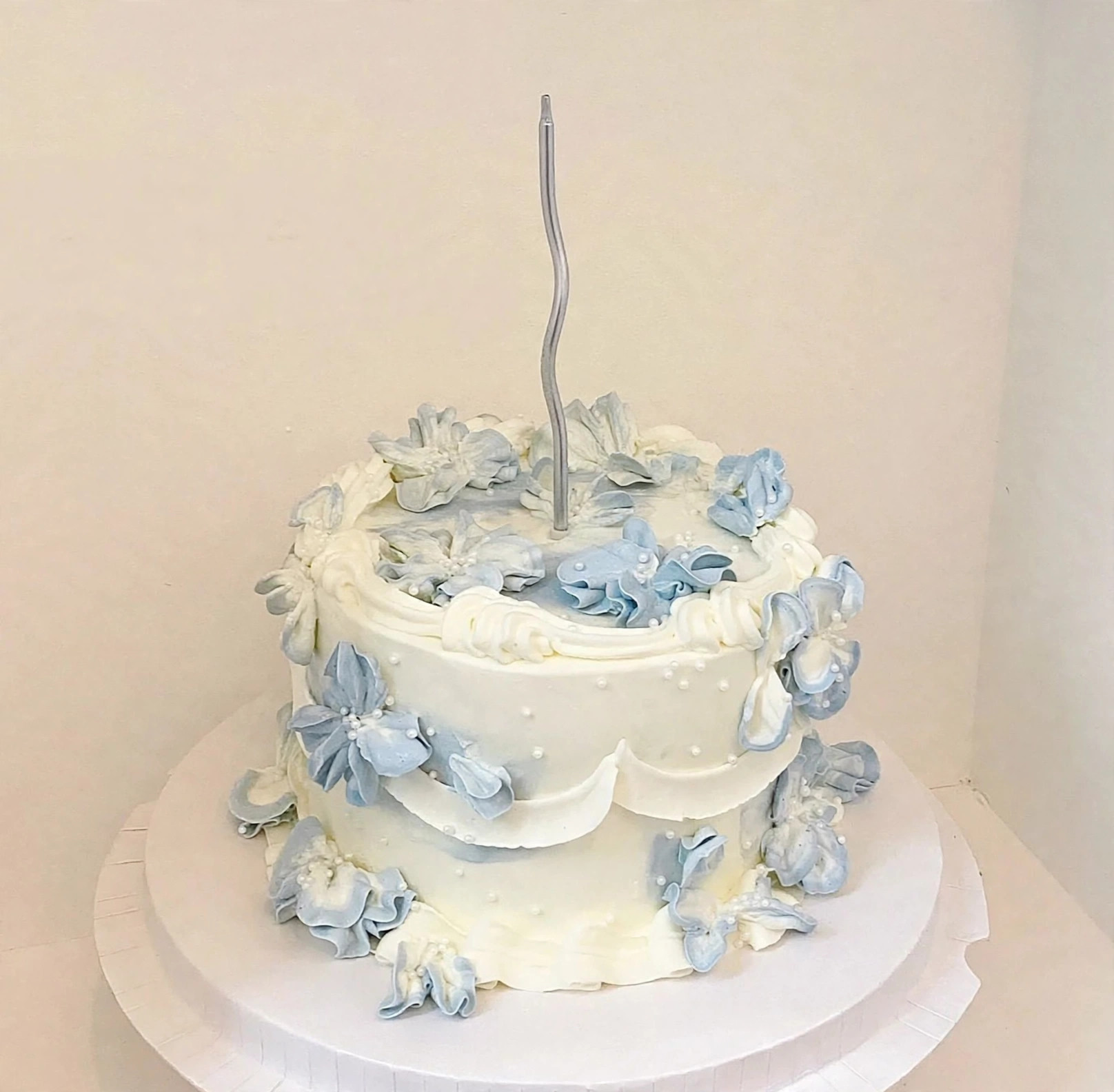 Blue Blossom Pearl Cake — HoneyMe Bakery, Bellevue