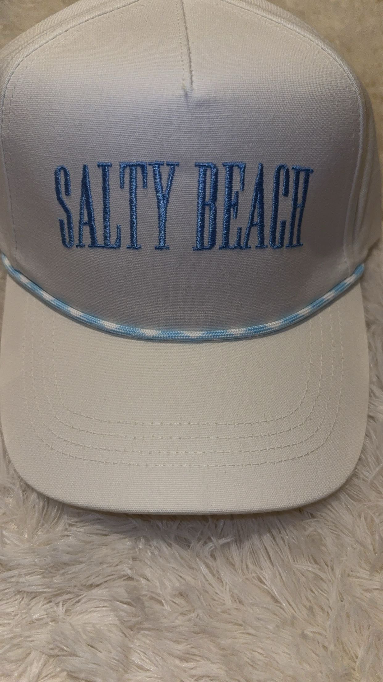 Blue "Salty Beach" Trucker Hat