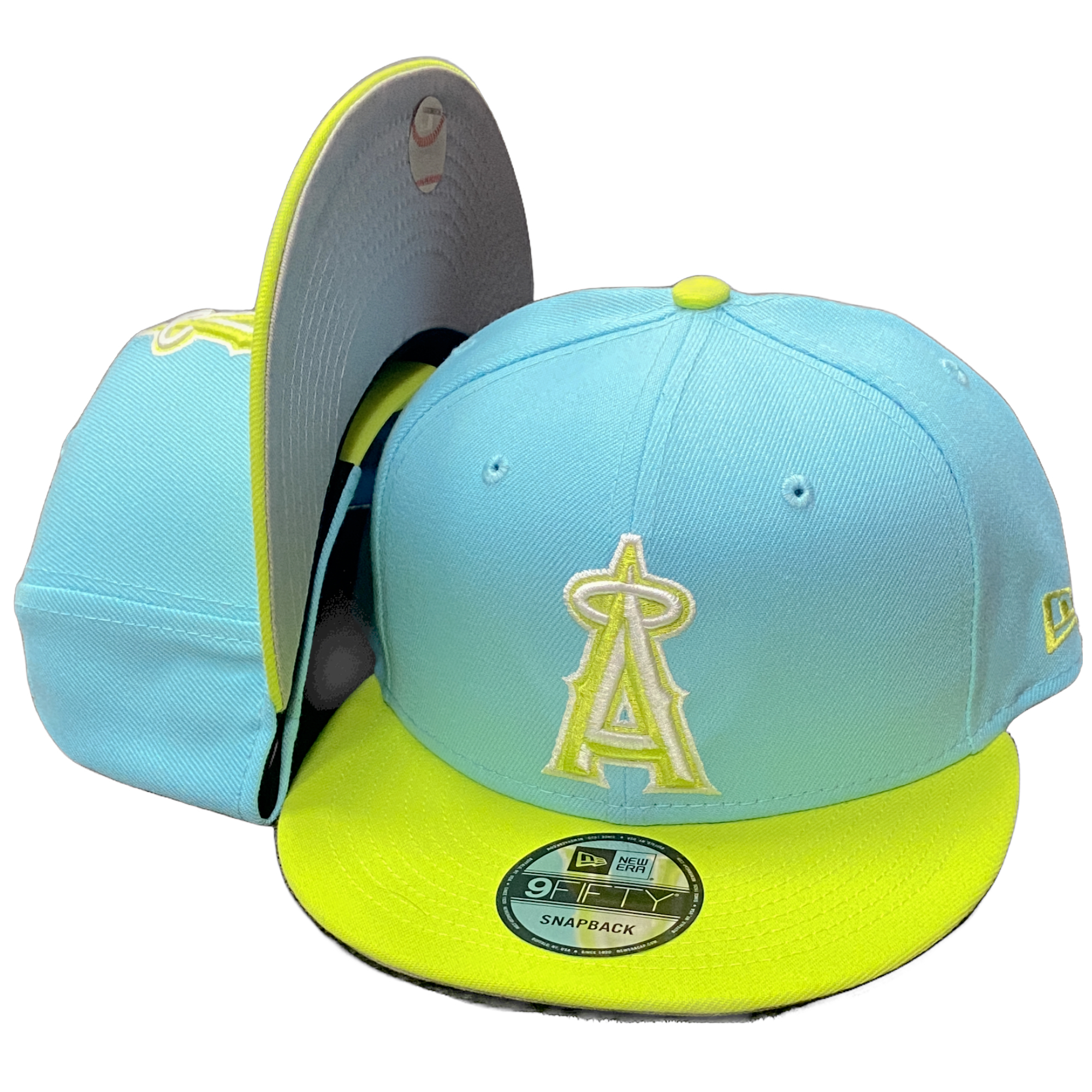 Los Angeles Angels Powder Blue/Lime New Era Snapback Hat