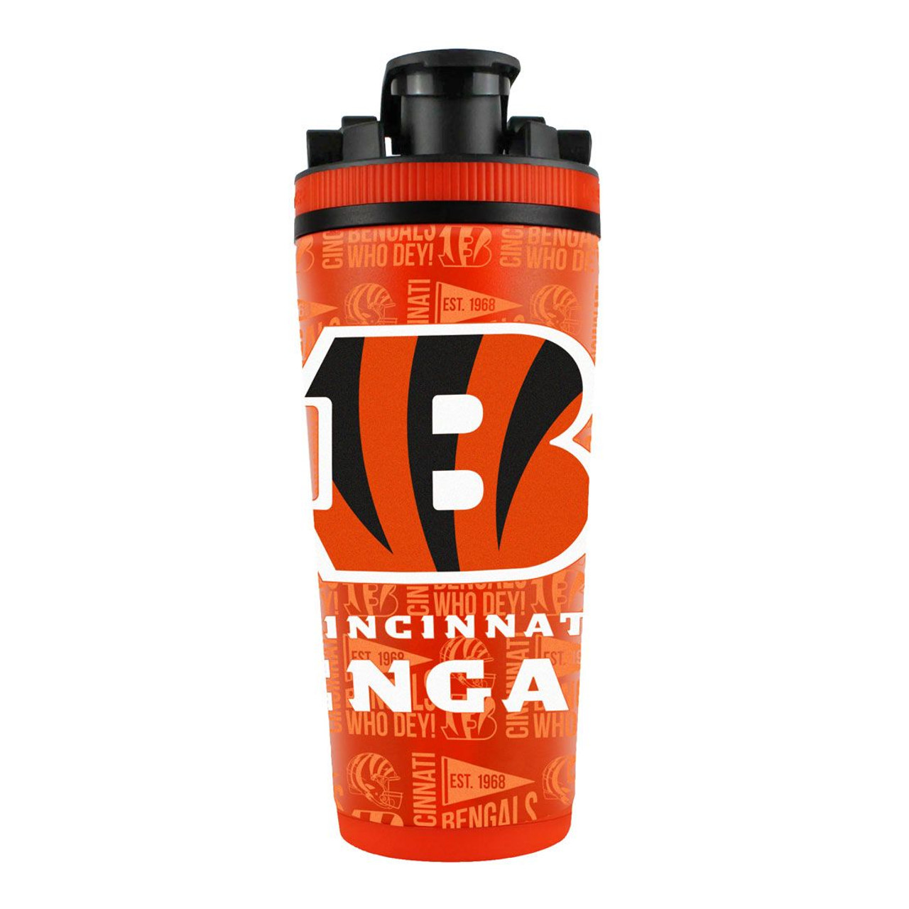 Cincinnati Bengals 4D Stainless Steel Ice Shaker 26oz