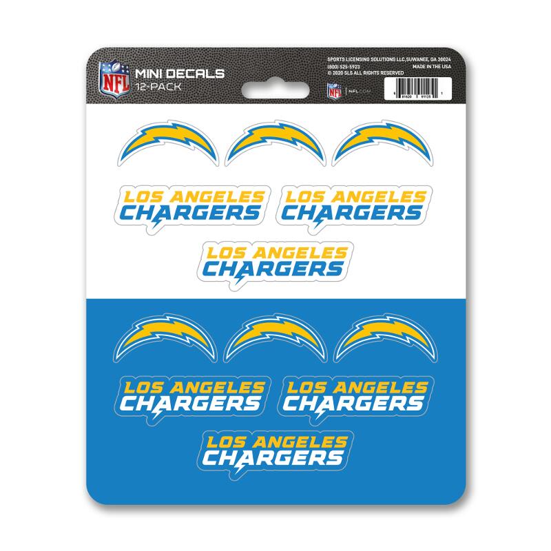 Los Angeles Chargers Mini Decals 12pk Set