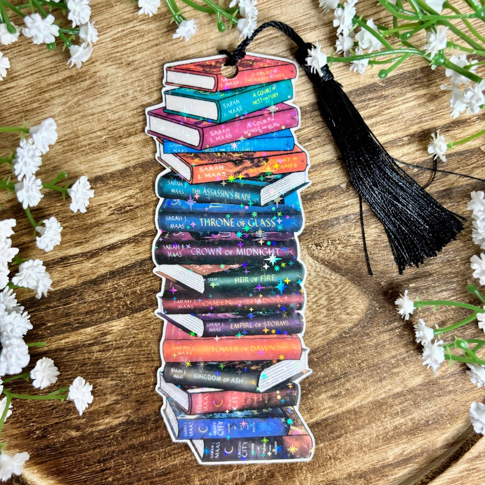 SJM Books Bookstack Cardstock Bookmark: Add Tassel