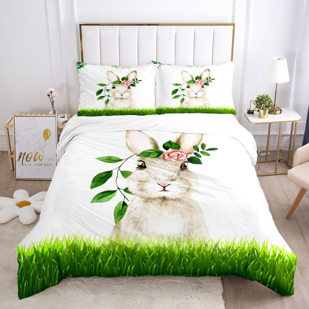 Blossom Meadow Bunny Quilt Cover Set