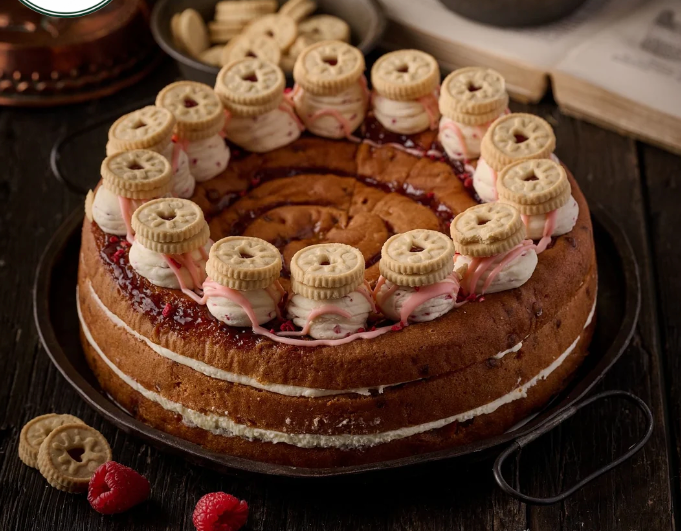 Vegan Jammie Dodger Cake