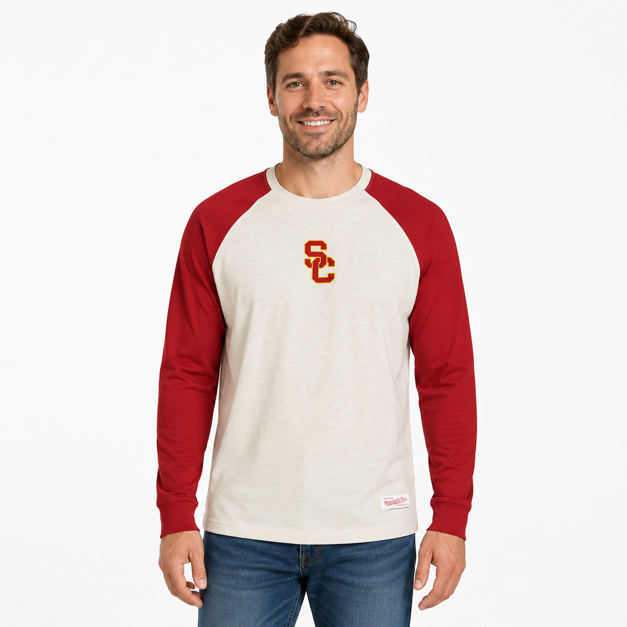 USC Trojans Retro Mitchell and Ness Long Sleeve Shirt