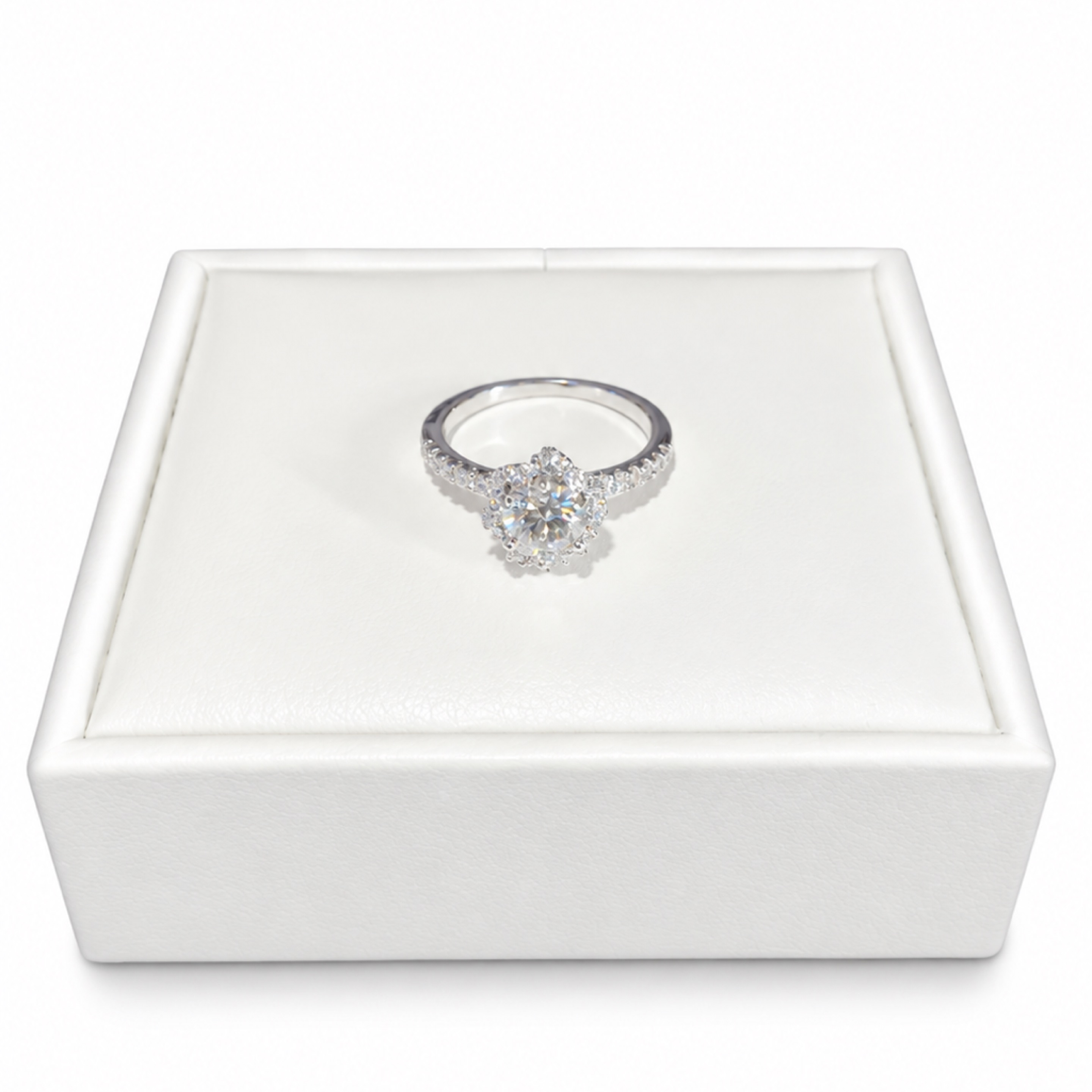 Solitary Rose Moissanite Ring Sz. 8