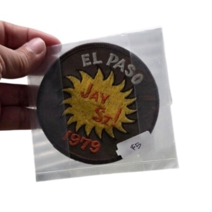 Vintage Jay Si El Paso JCI 1979 Sun Embroidered Patch Yellow & Brown
