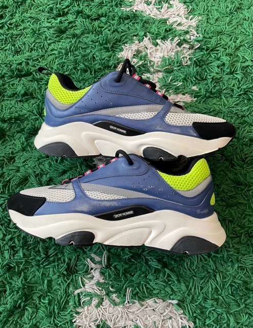 dior b22 blue neon lime chunky size 47 (used)