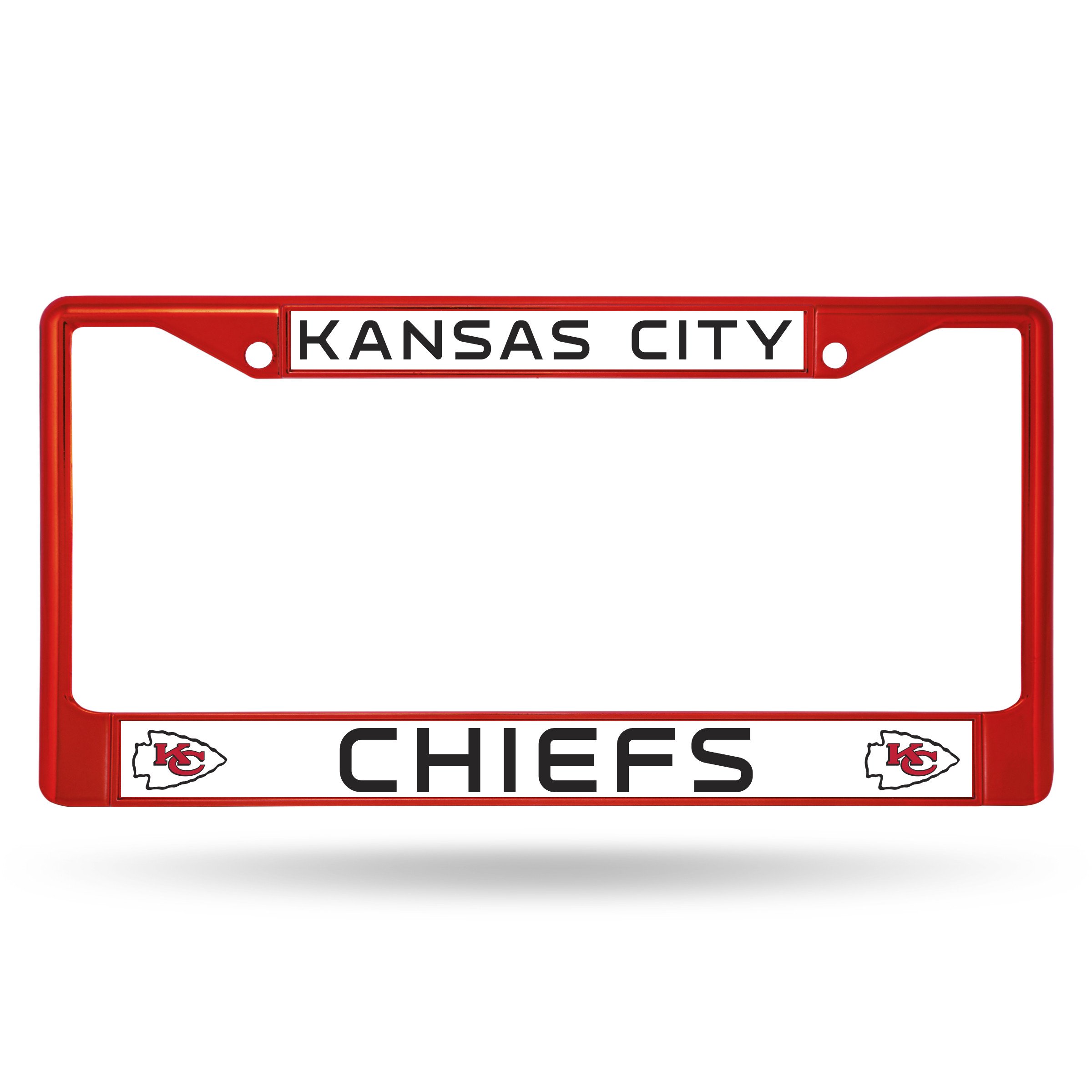 Kansas City Chiefs Red Metal License Plate Frame