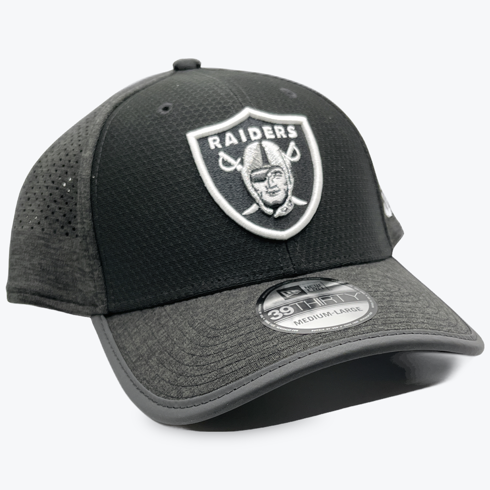 Las Vegas Raiders Black New Era Training Flex Fit Hat