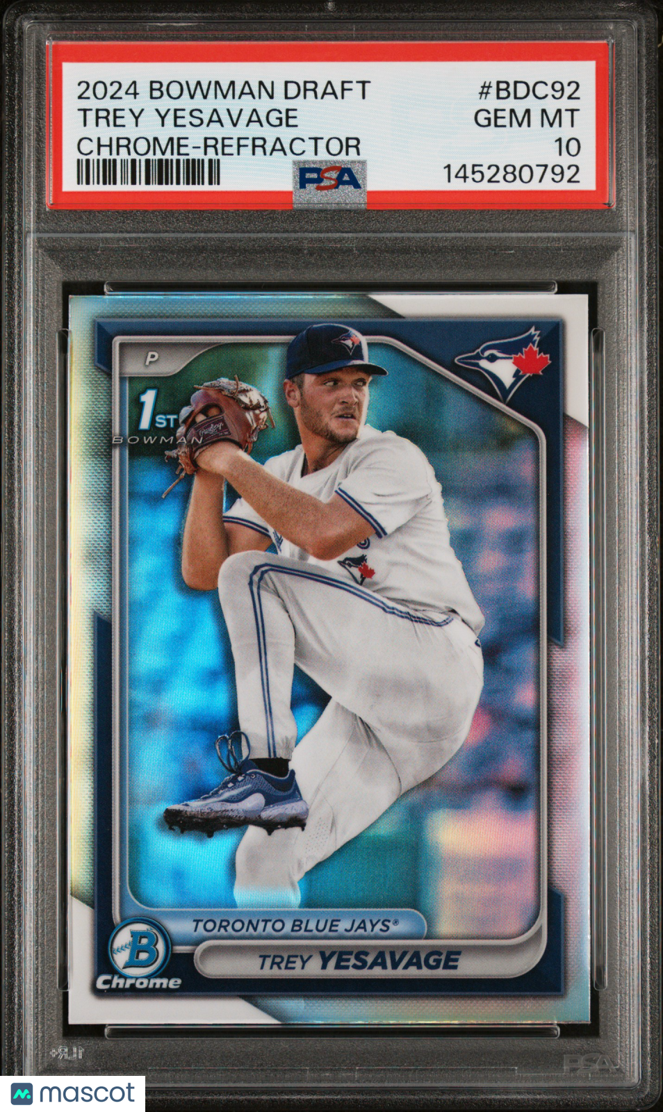2024 Bowman Draft Trey Yesavage Chrome Refractor PSA 10
