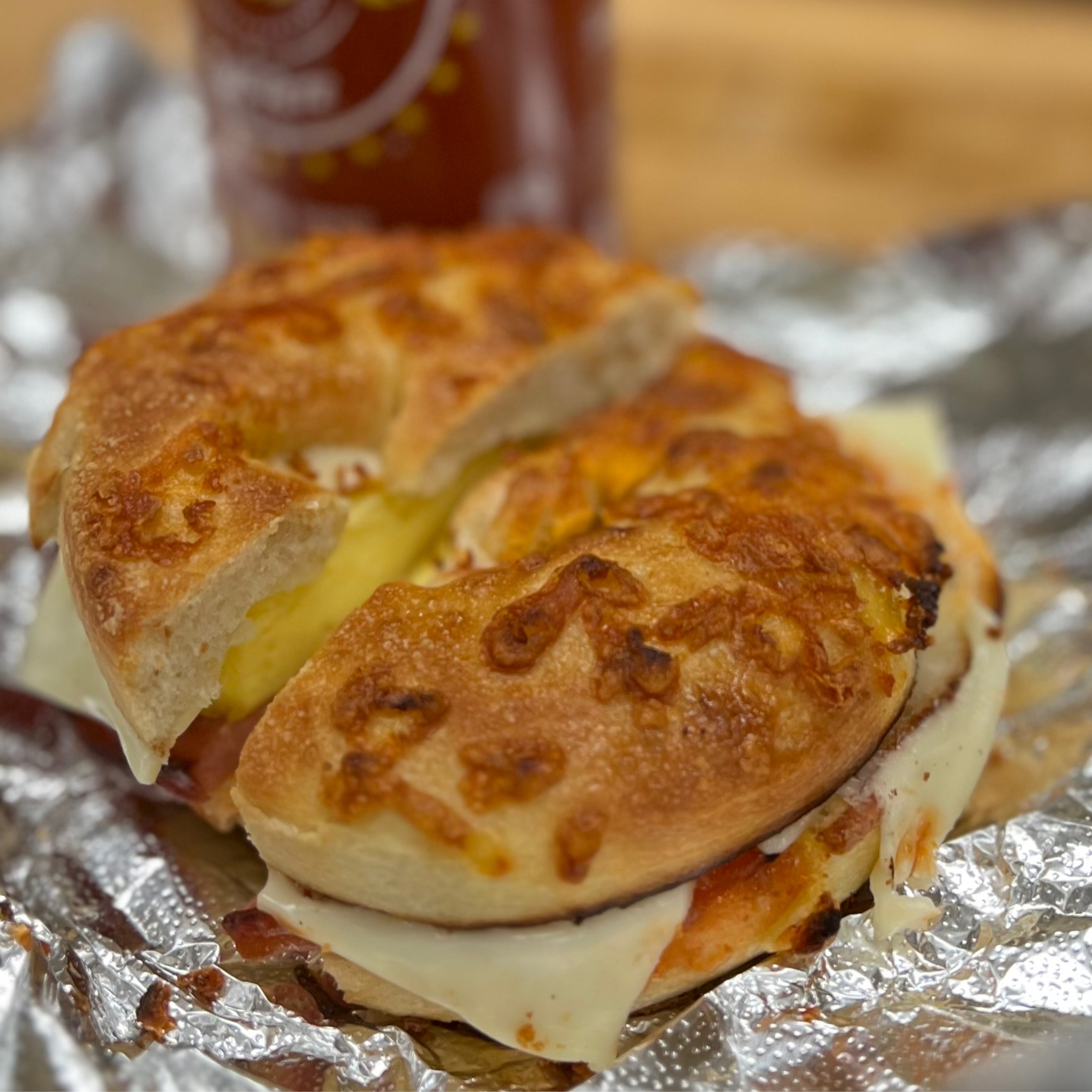 Pork Roll Cheddar Bagel Special