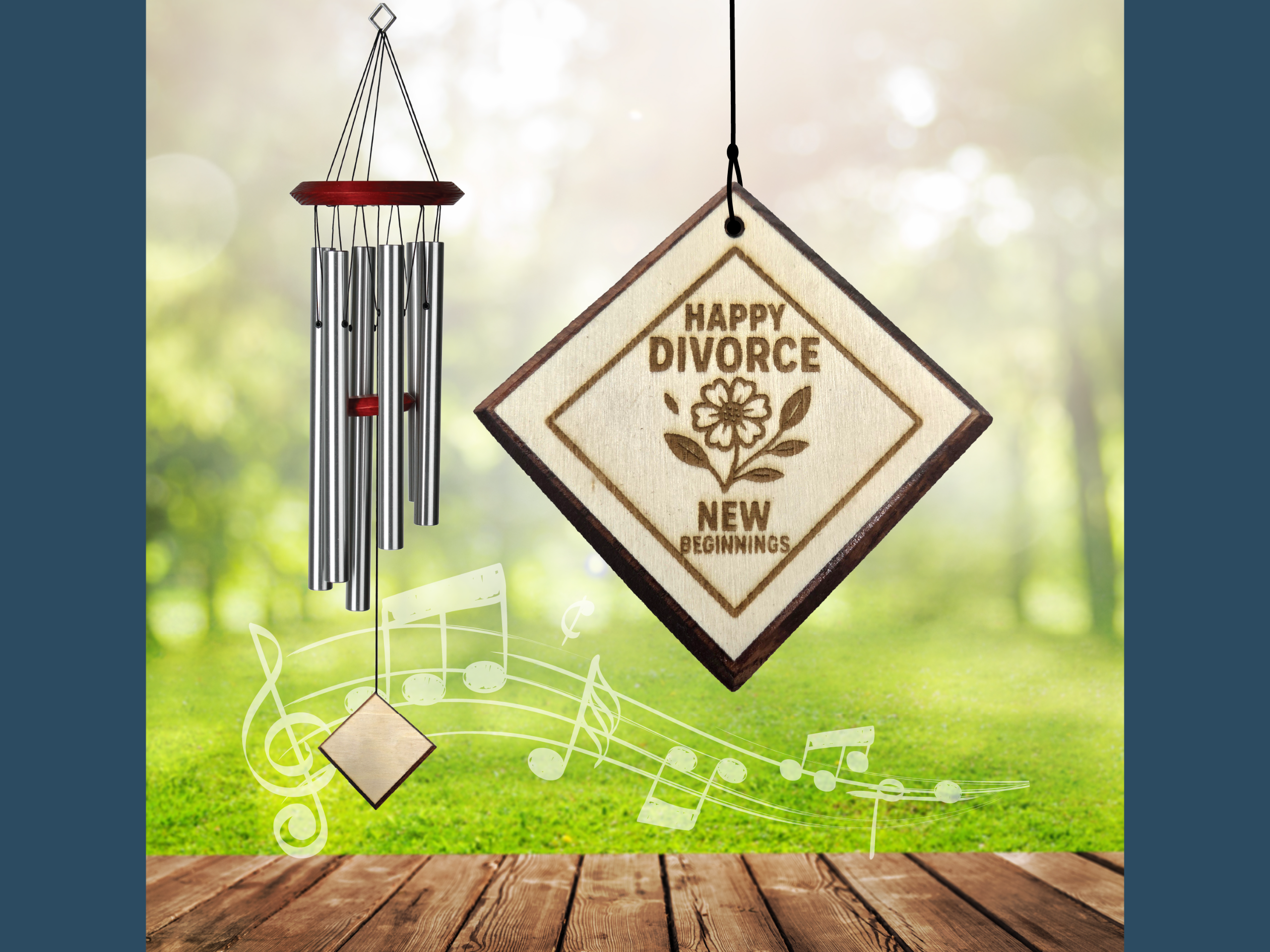 Happy Divorce Wind Chime! personalized wind chime
