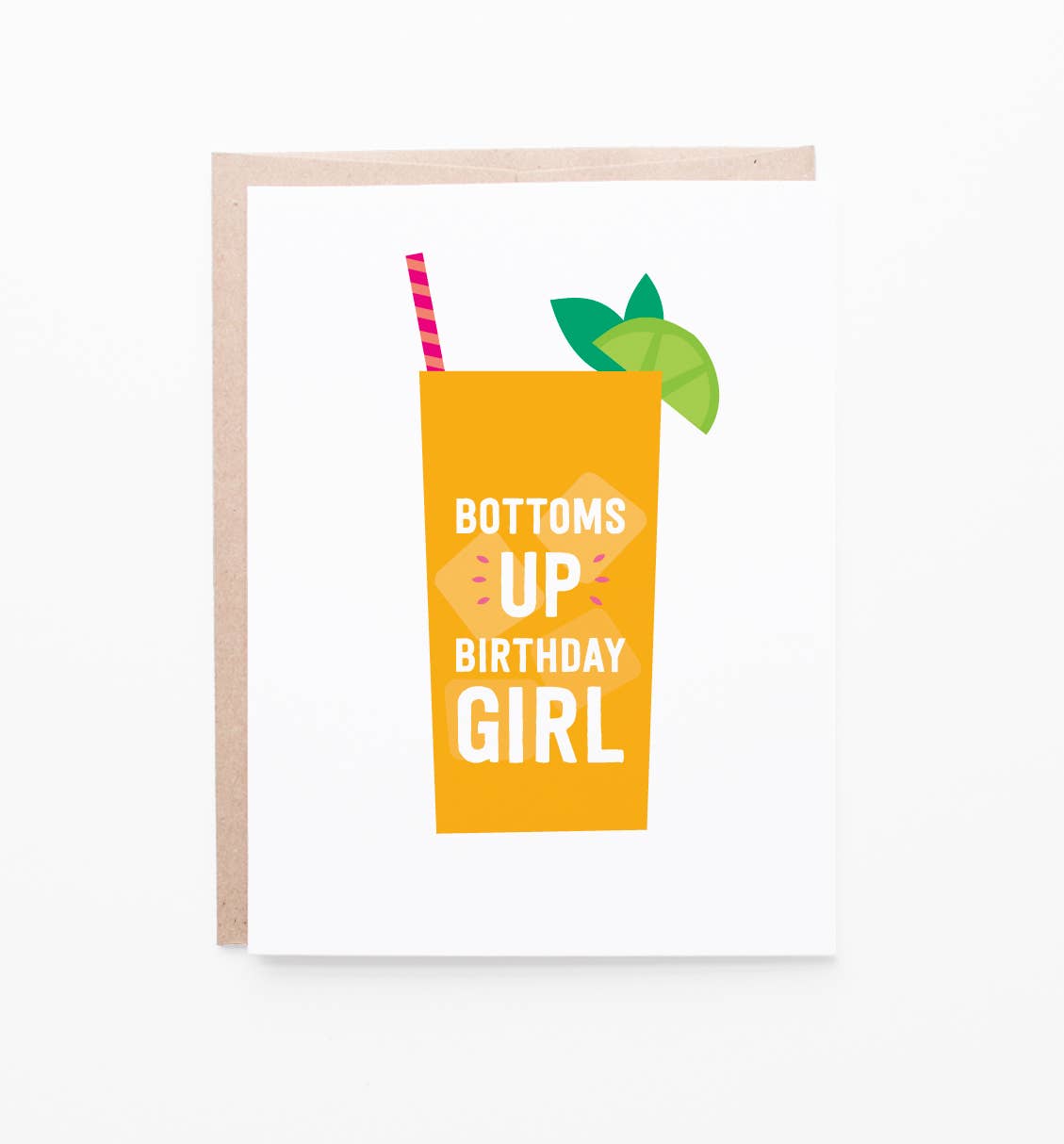 Bottoms Up Birthday Girl Card - plastic-free