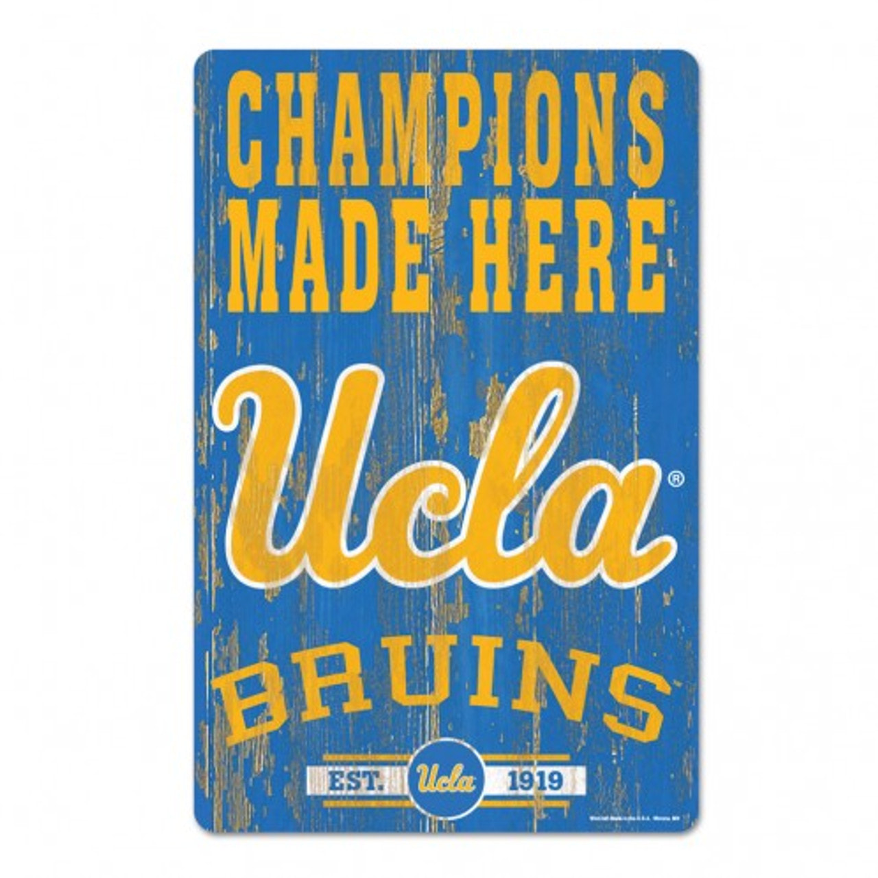 UCLA Bruins Wood Slogan Sign 11x17"