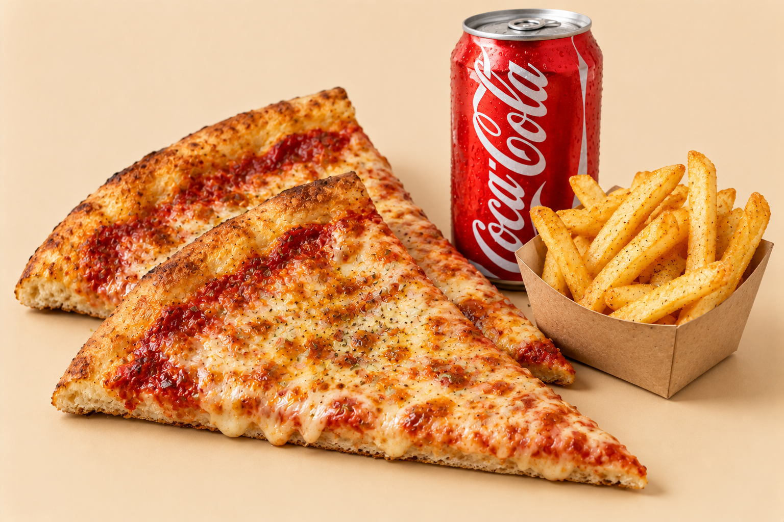 Combo 2 Slices Drink & Fries