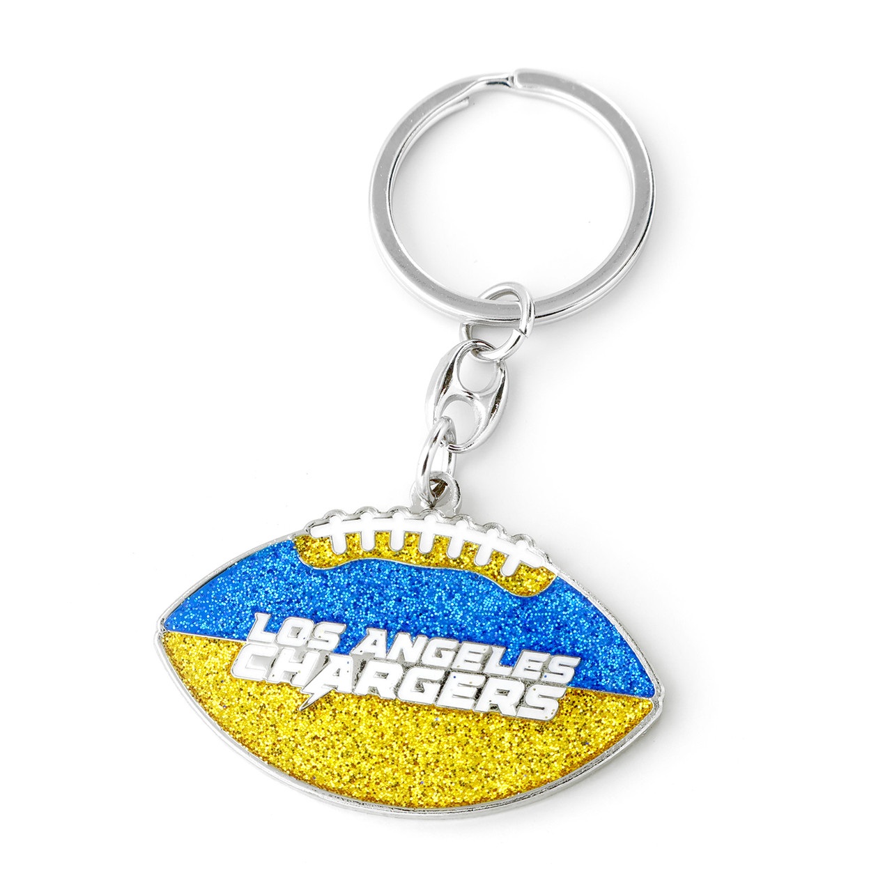 Los Angeles Chargers Glitter Football Keychain
