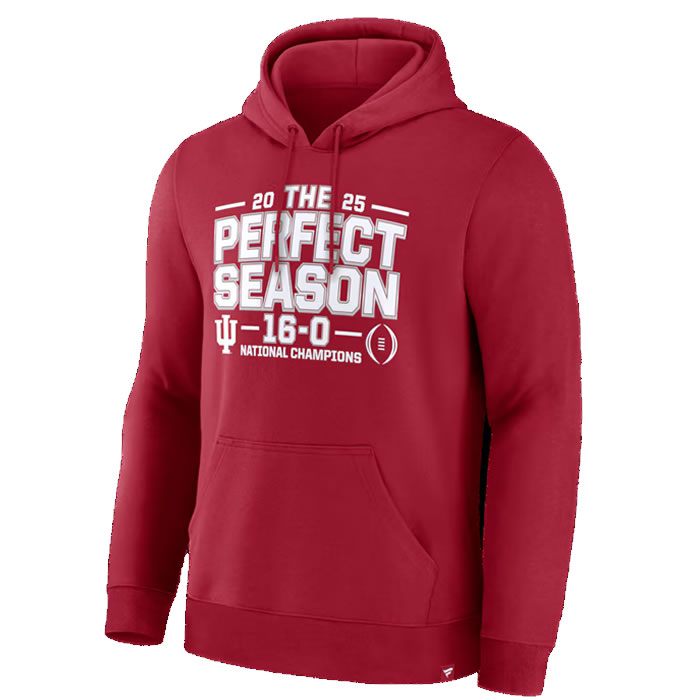 Indiana Hoosiers 2025 National Champions Perfect Season Football Hooded Sweatshirt