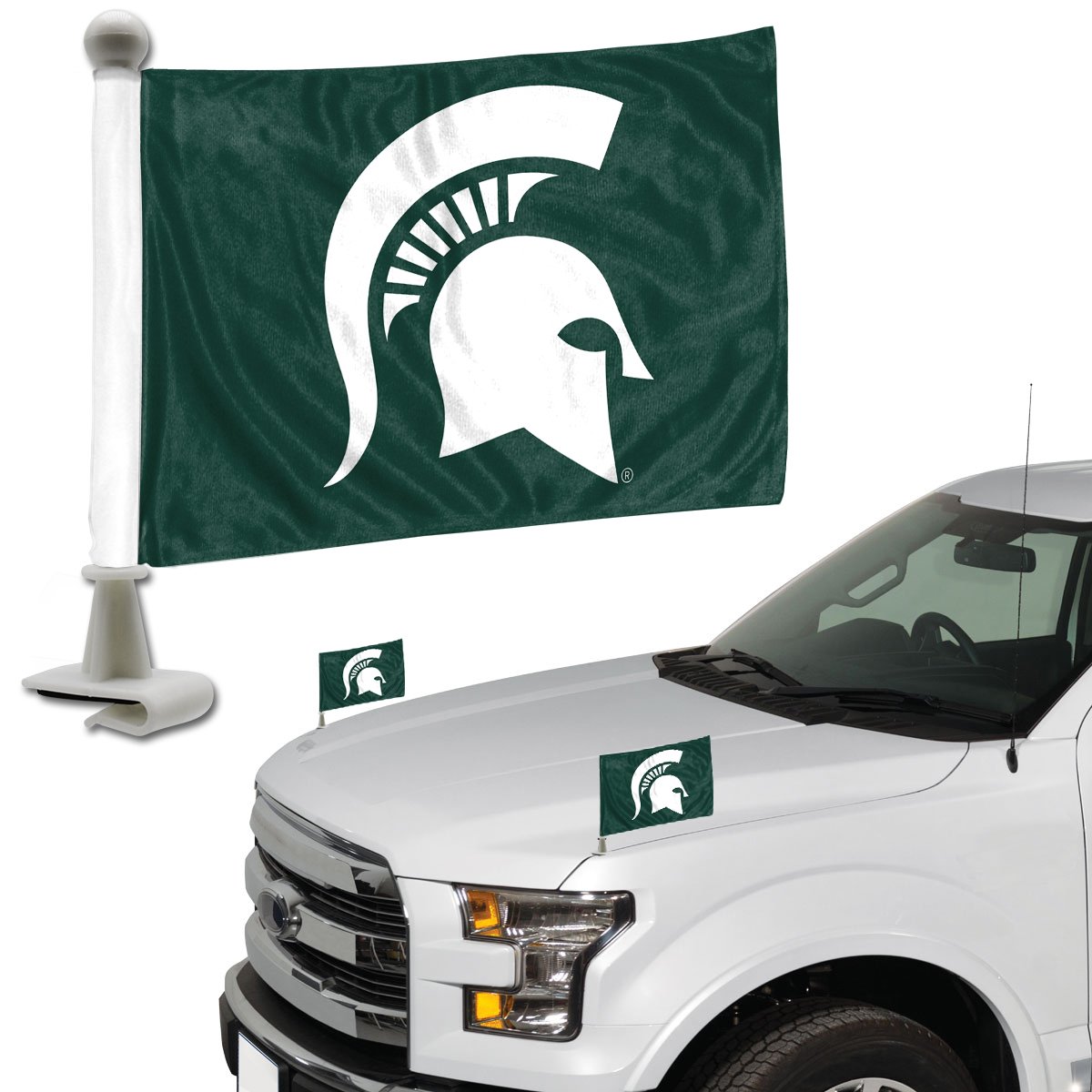 Michigan State Spartans Ambassador Car Flags Set