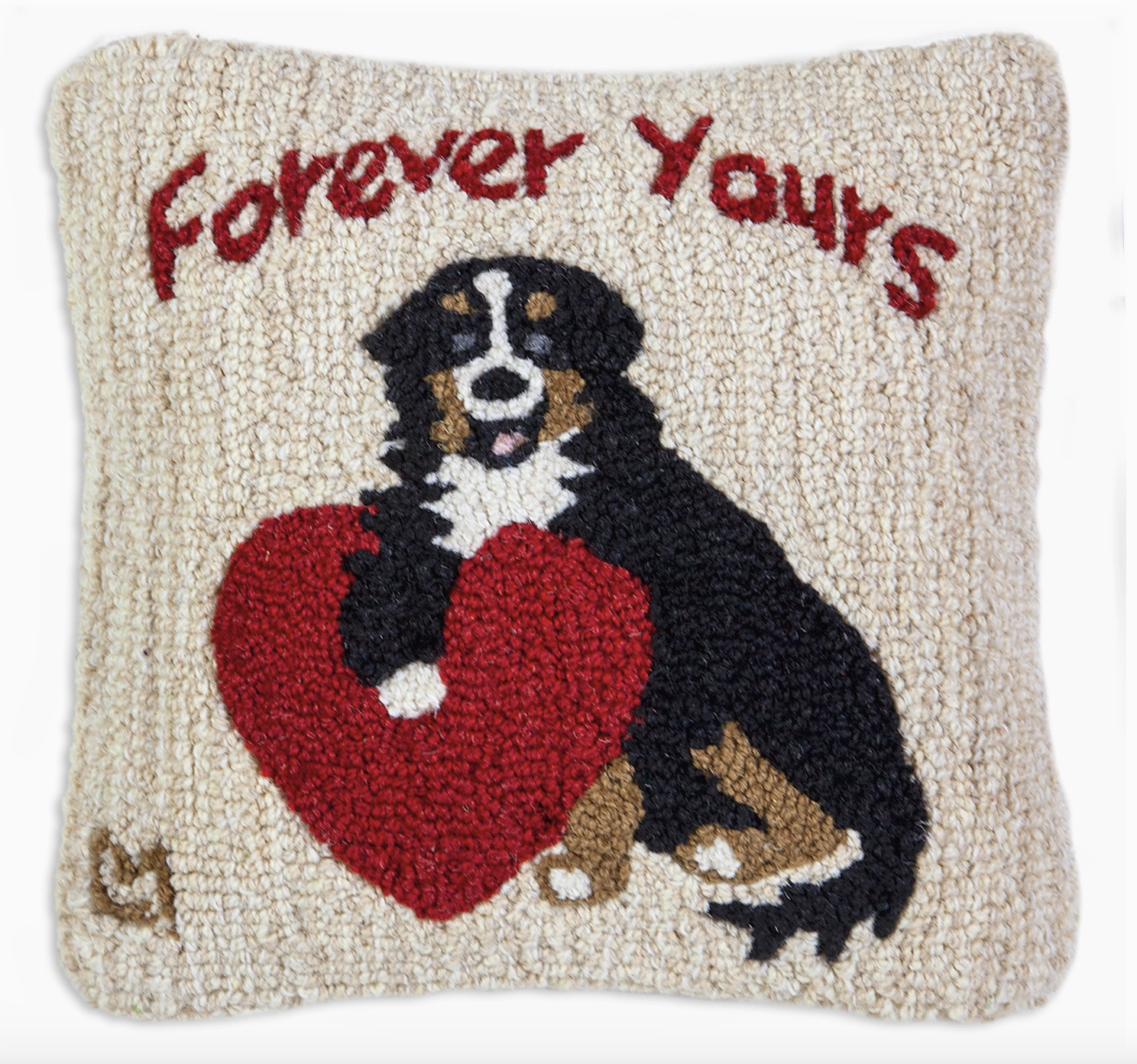 Forever Yours Bernese Mountain Dog Pillow