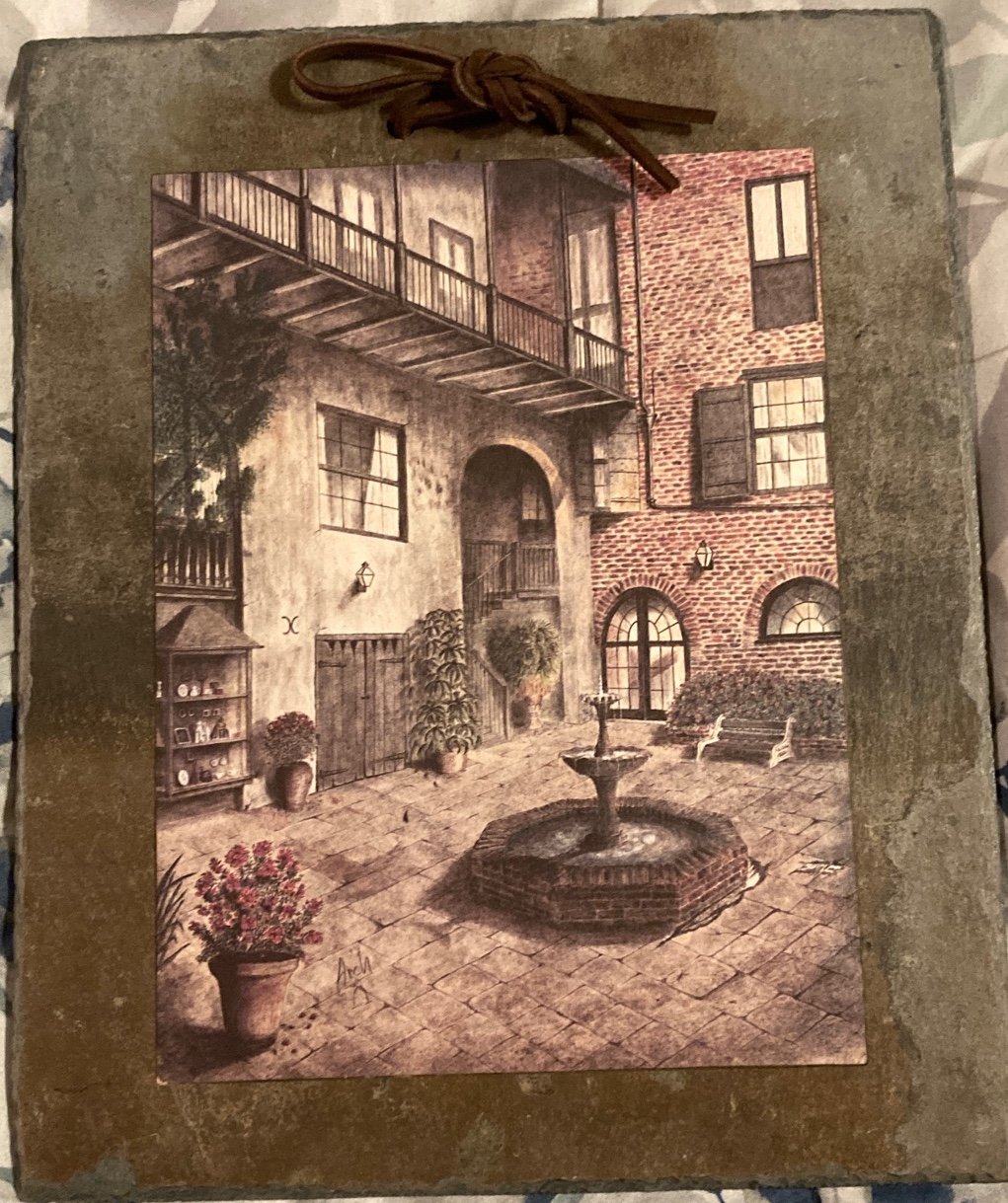 Vieux Carre Roofing Slat late 1700βs early 1800βs BRULATOUR COURTYARD