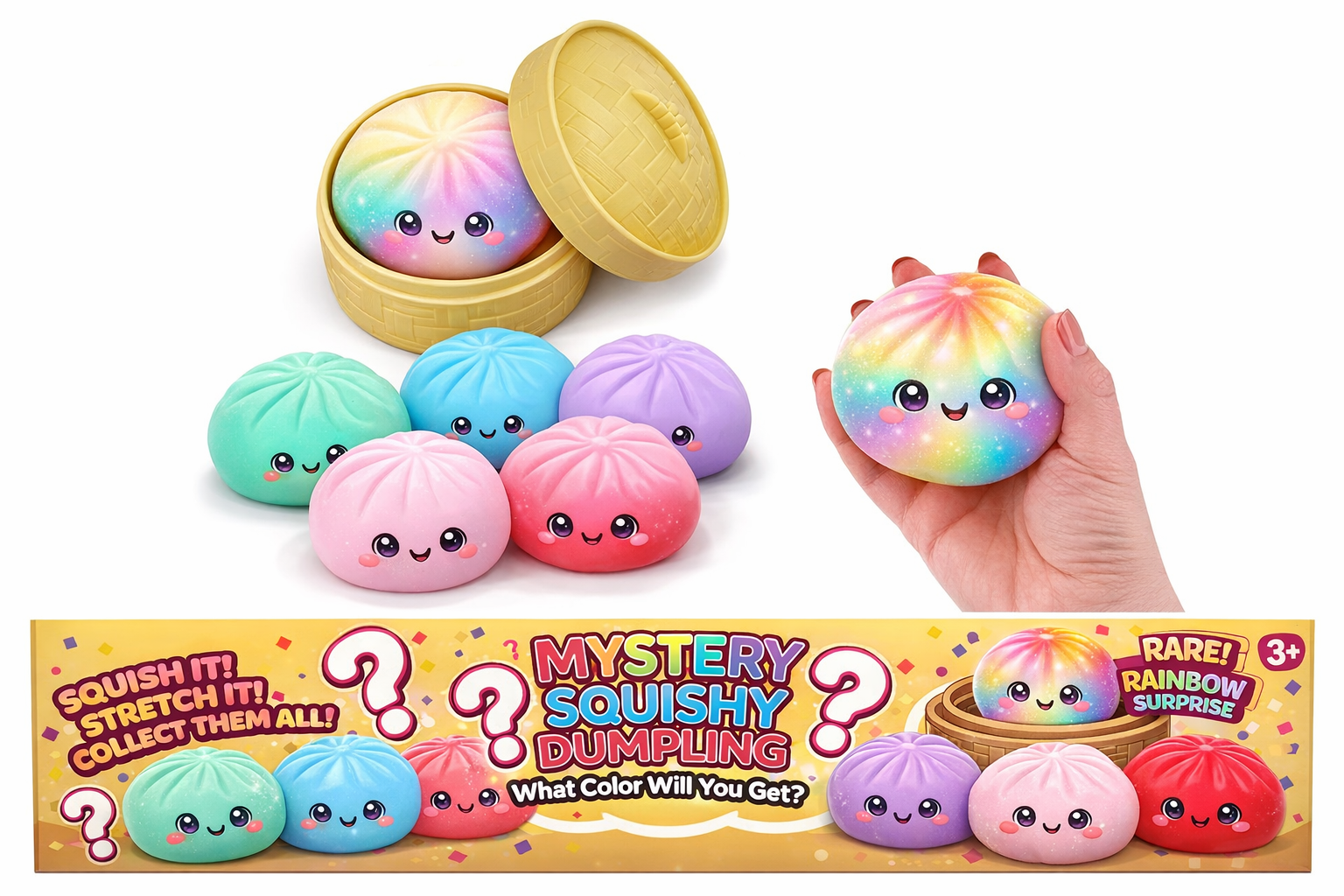 *PREORDER*  4" Mystery Squishy Dumpling - Assorted Colors