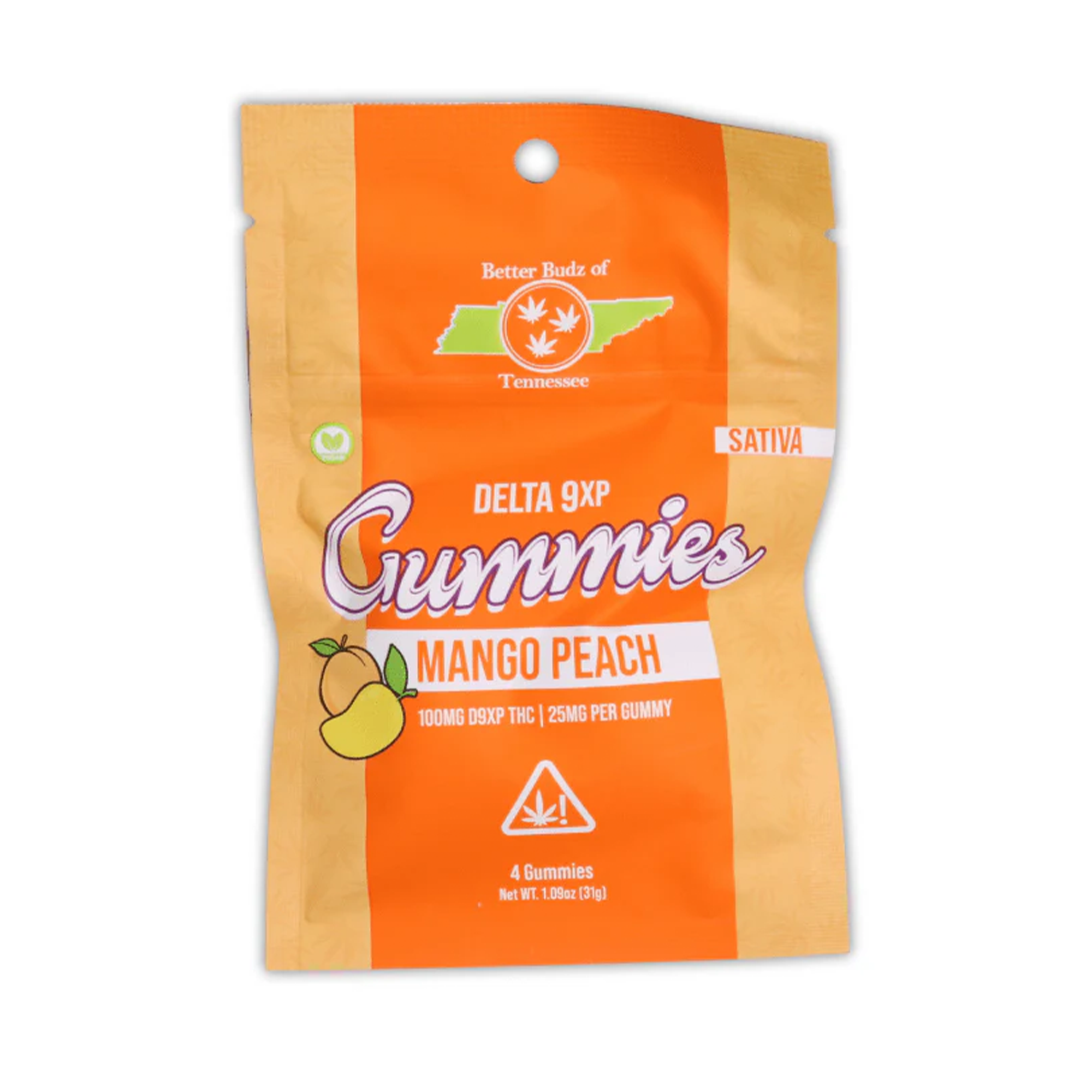 Better Budz Gummies Mango Peach 100mg