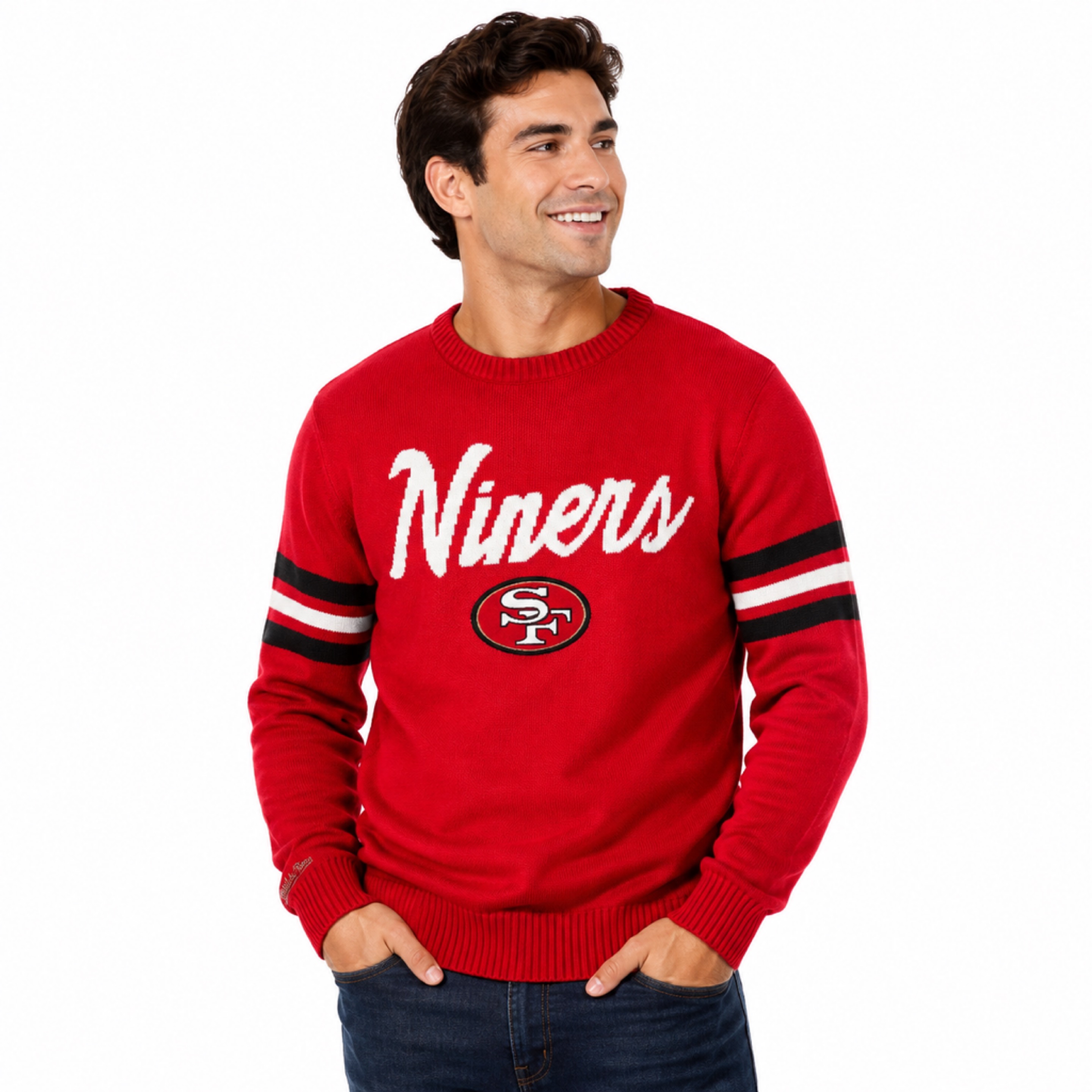 San Francisco 49ers Retro Head Coach Mitchell and Ness Sweater