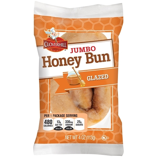 Cloverhill Jumbo Glazed Honeybun 4 oz 6 ct