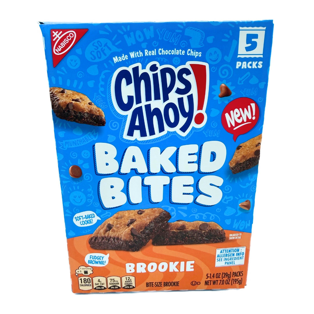 Chips Ahoy Baked Bites Brookie Brownie 1.4 oz 5 pack Box