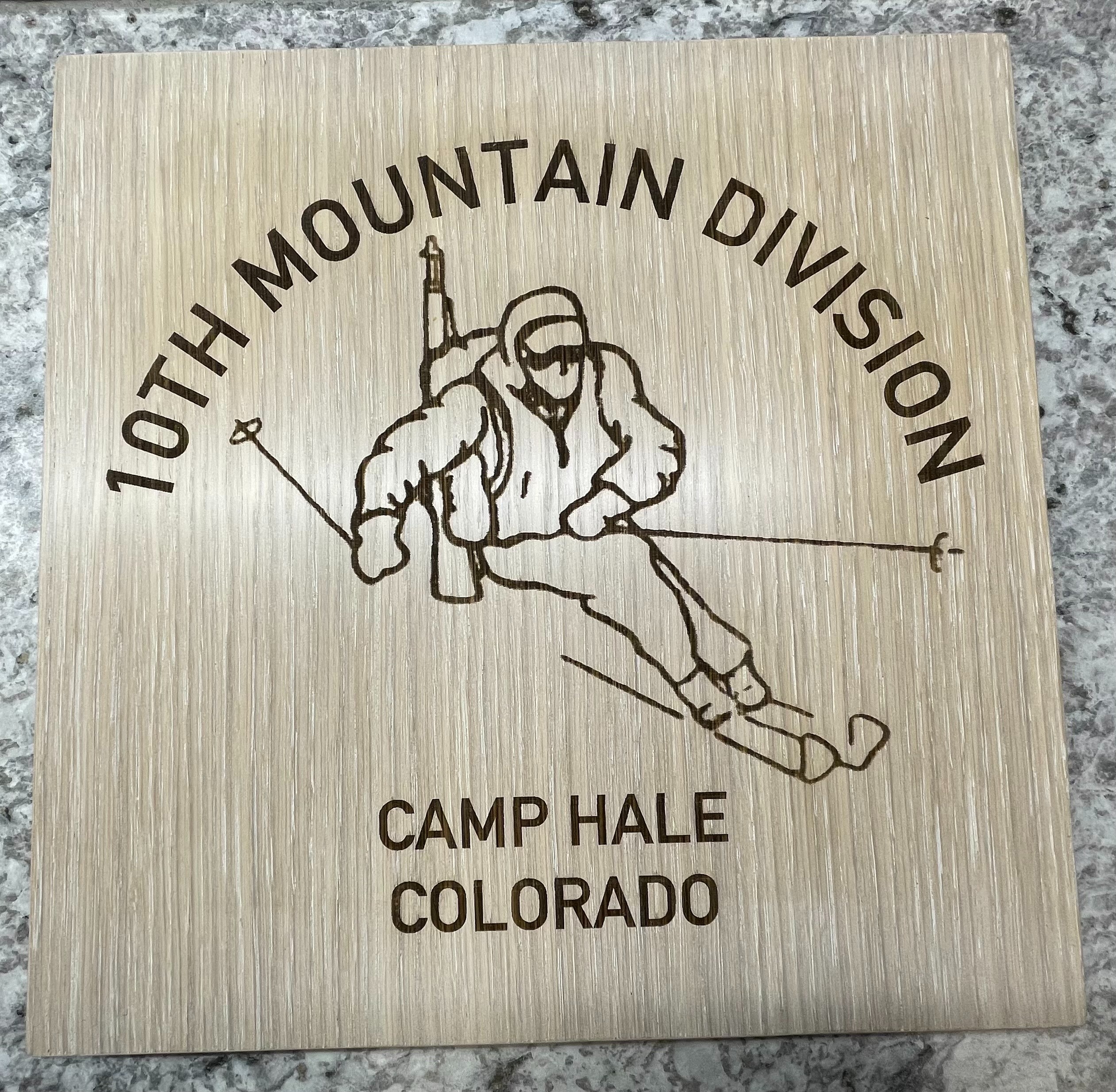 10th Mountain Division Ski Trooper Wood Sign