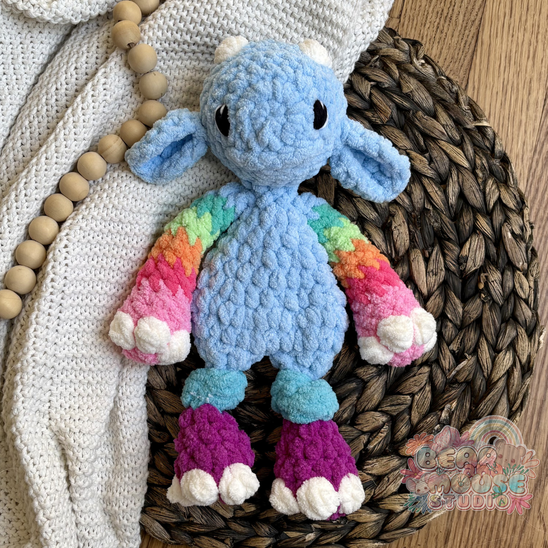Rainbow Monster Knotted Mini Snuggler preview image