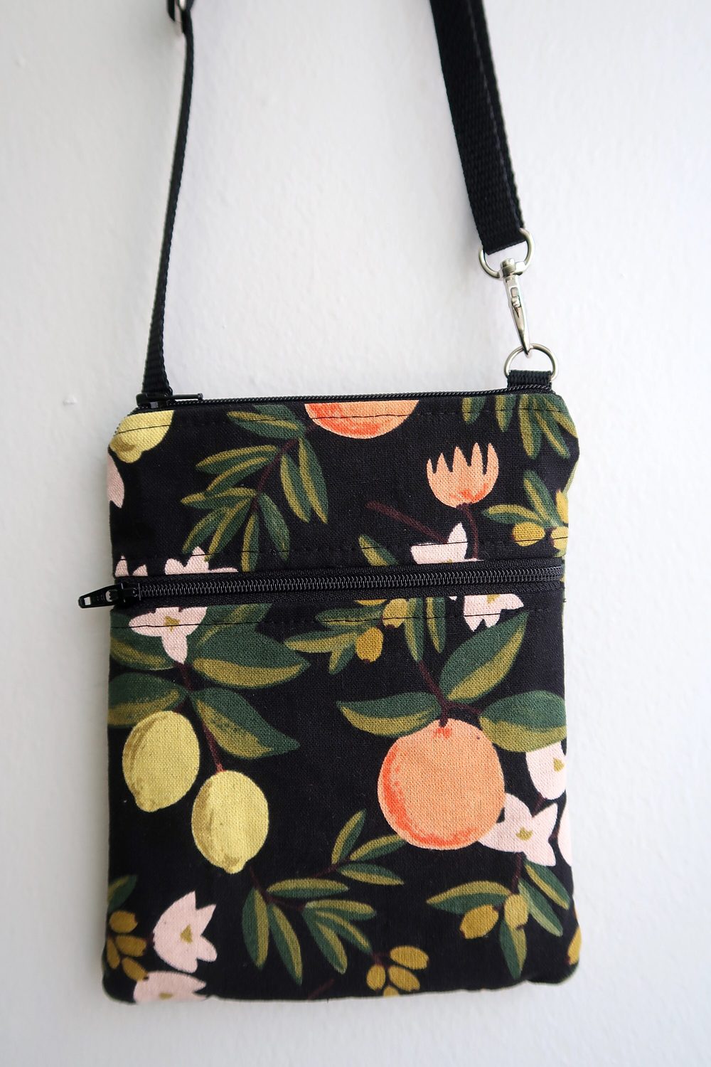 Small Crossbody Bag – Oranges & Lemons on Black, photo 7 of 7