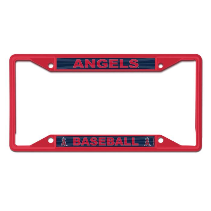 Los Angeles Angels Red Laser Cut Metal License Plate Frame - Wincraft