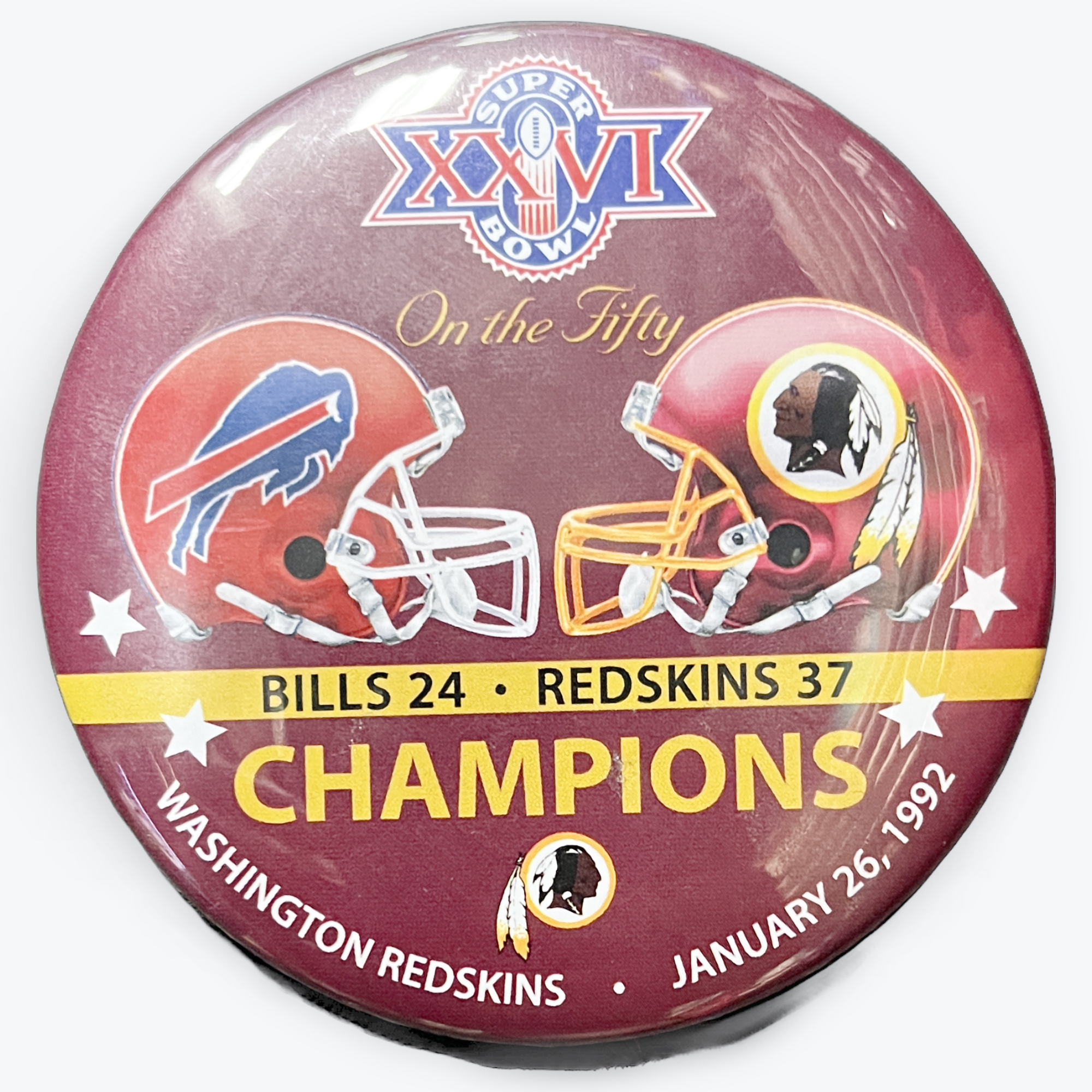 Washington Redskins Super Bowl XXVI Champions Button