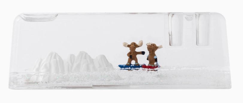Ski Moose & Snowboard Floater Snow Globe