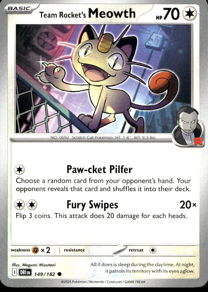 Team Rocket's Meowth - SV10 149/182