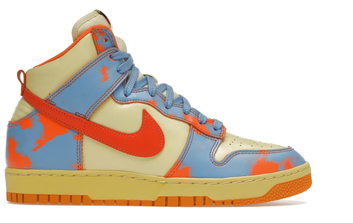 nike dunk hight 1985 sp orange acid wash men size 8.5 (new)
