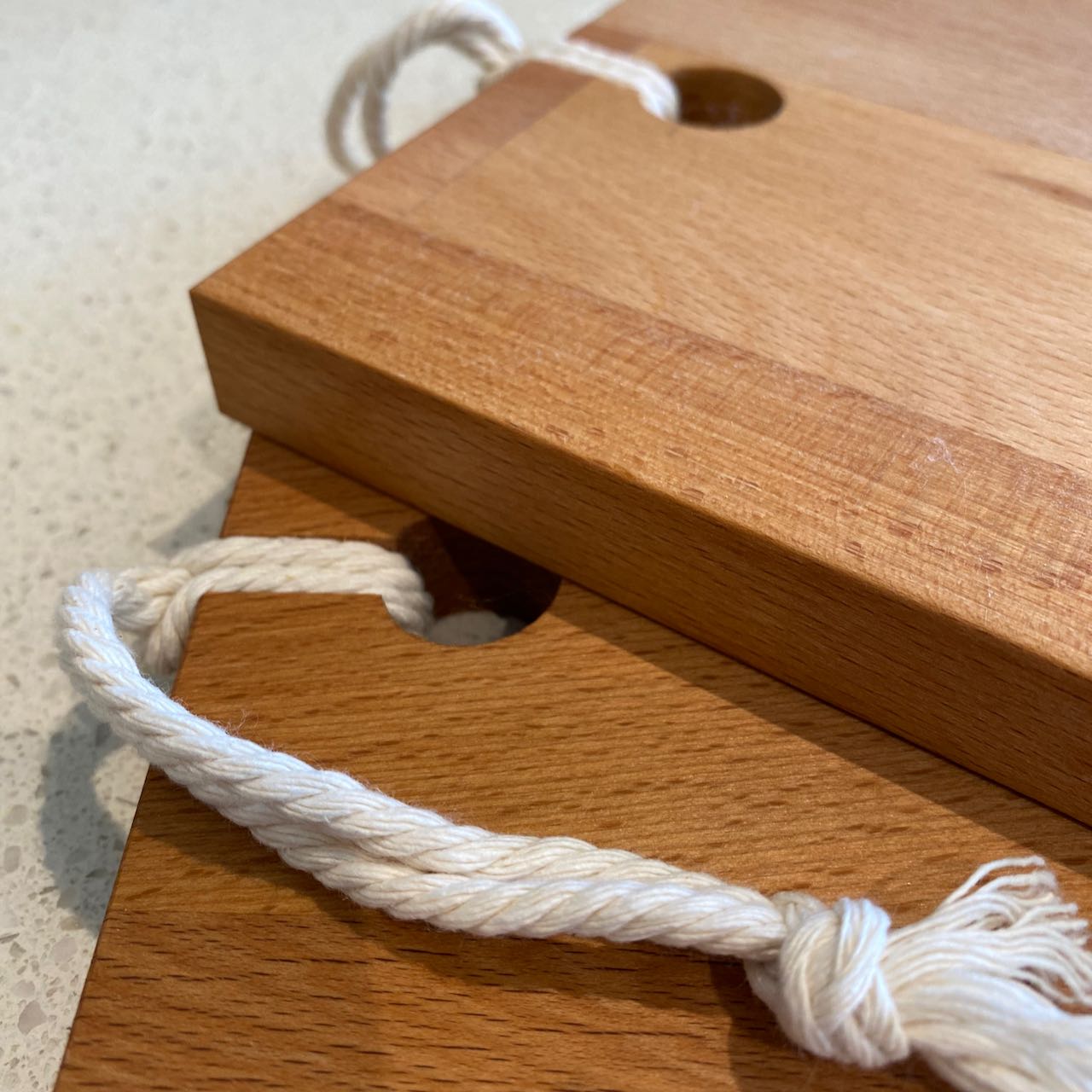 Cute little Beech boards on a string