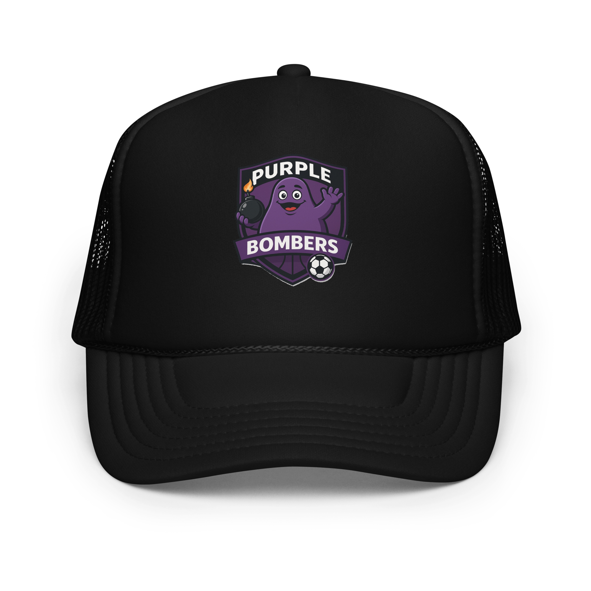 Purple Bombers Foam Trucker Hat